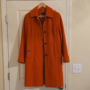 London Fog Vibrant Orange Coat